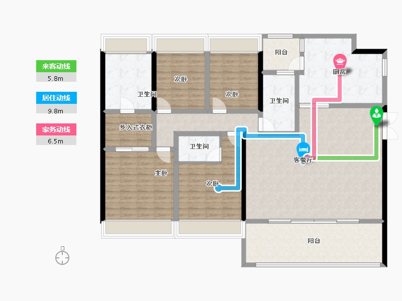 广东省-广州市-时代大家-157.10-户型库-动静线