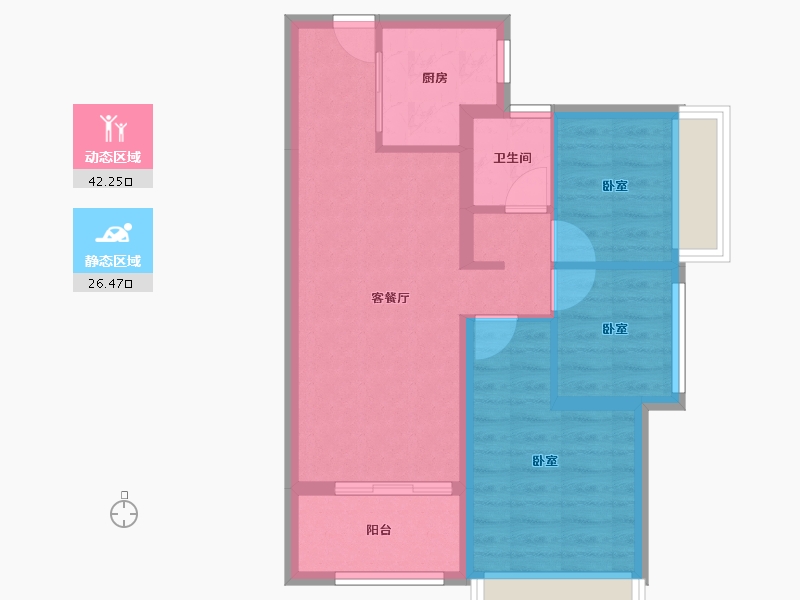 广东省-深圳市-东关珺府-60.90-户型库-动静分区