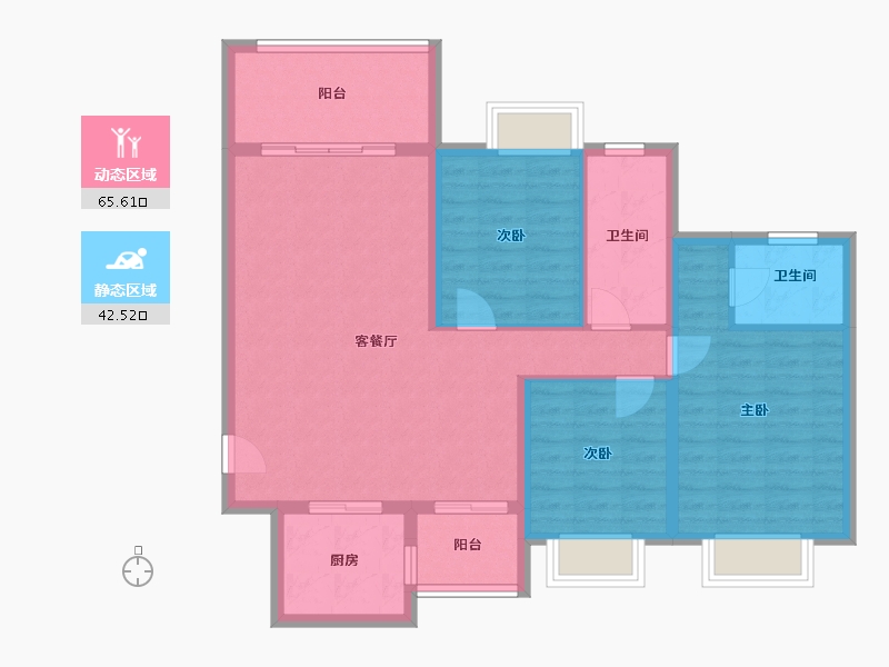 贵州省-贵阳市-祥风贵阳溪府-97.28-户型库-动静分区