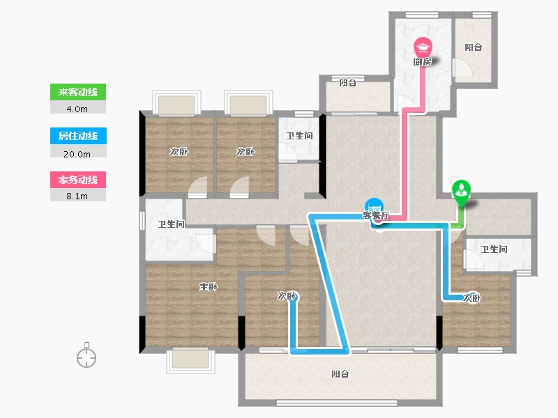 湖南省-长沙市-招商雍山湖-158.93-户型库-动静线