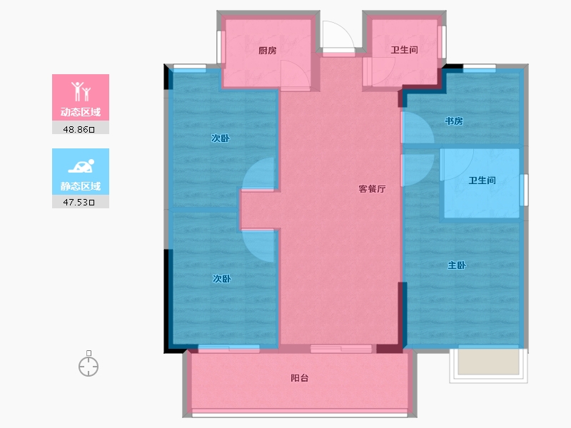 福建省-福州市-滨海金茂智慧科学城-87.00-户型库-动静分区