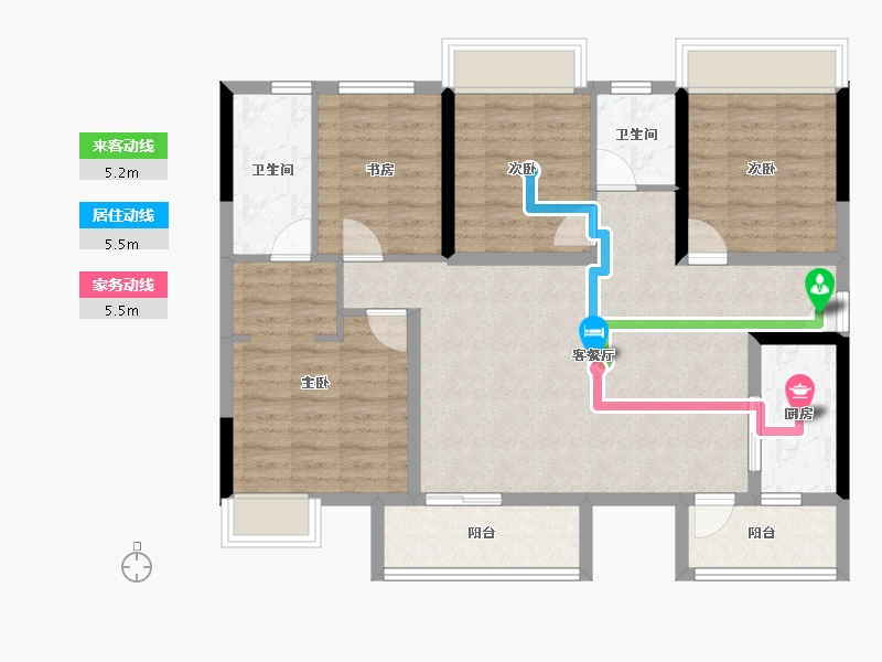 四川省-成都市-华润置地时代之城-98.39-户型库-动静线