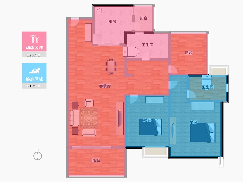 广东省-惠州市-深业西湖三里-179.12-户型库-动静分区