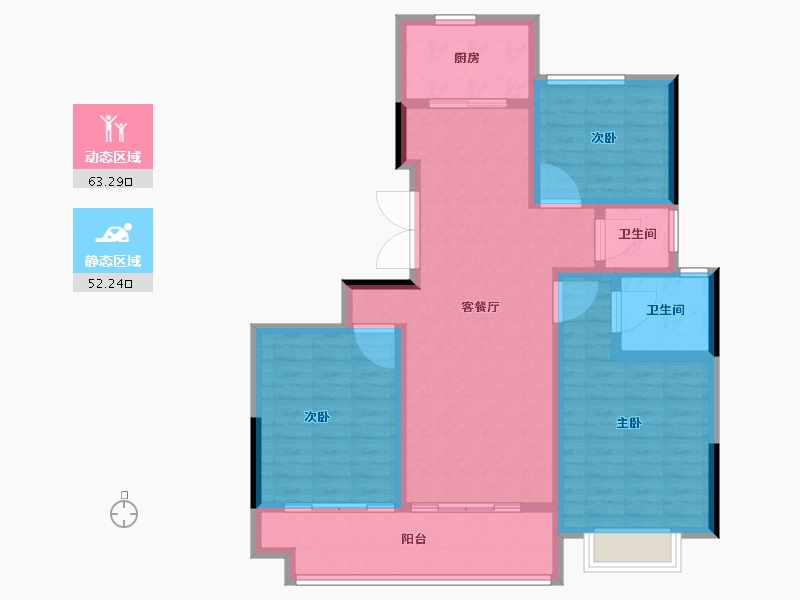 江苏省-南通市-德润天誉-104.01-户型库-动静分区