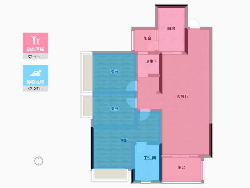 四川省-成都市-华润置地时代之城-92.80-户型库-动静分区