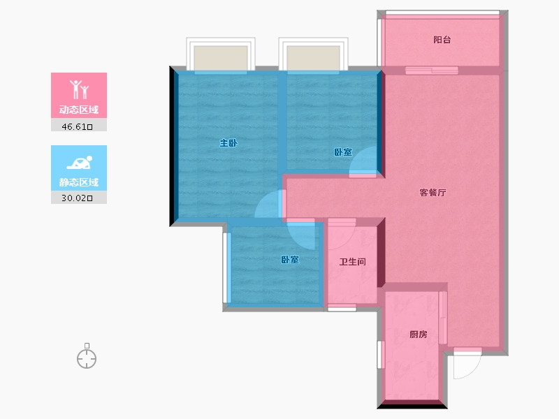 广东省-广州市-信达珺悦蓝庭-67.20-户型库-动静分区