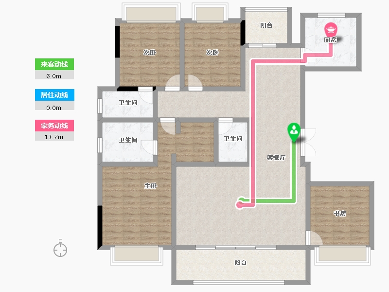 四川省-成都市-中洲锦城湖岸二期-150.02-户型库-动静线