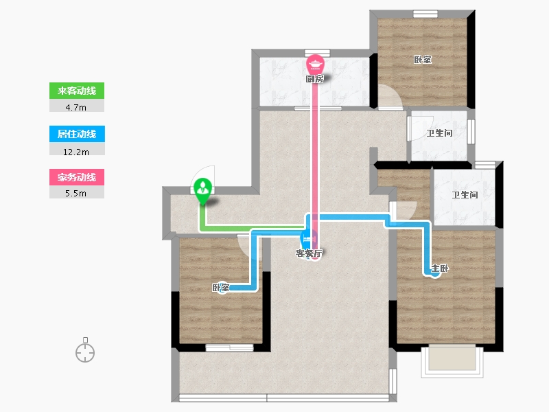 河北省-石家庄市-金地峯汇-87.16-户型库-动静线