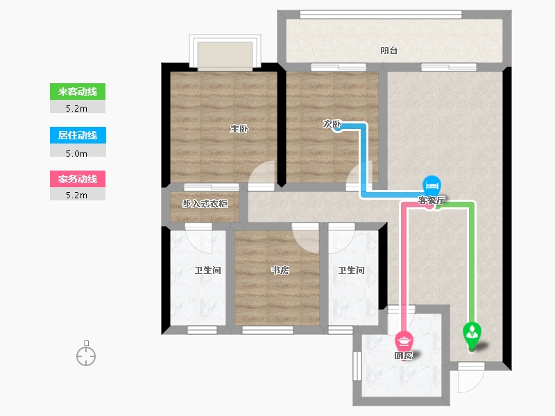 江西省-南昌市-洪大合悦滨江-82.35-户型库-动静线