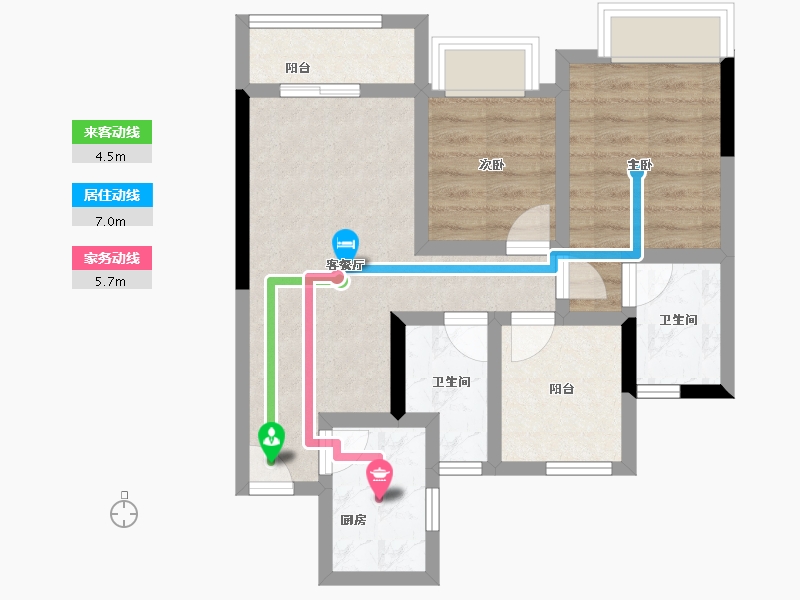 广东省-广州市-合景花䕕四季-57.34-户型库-动静线