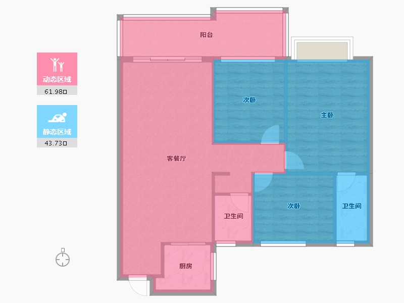 广西壮族自治区-河池市-南桥新城-96.56-户型库-动静分区