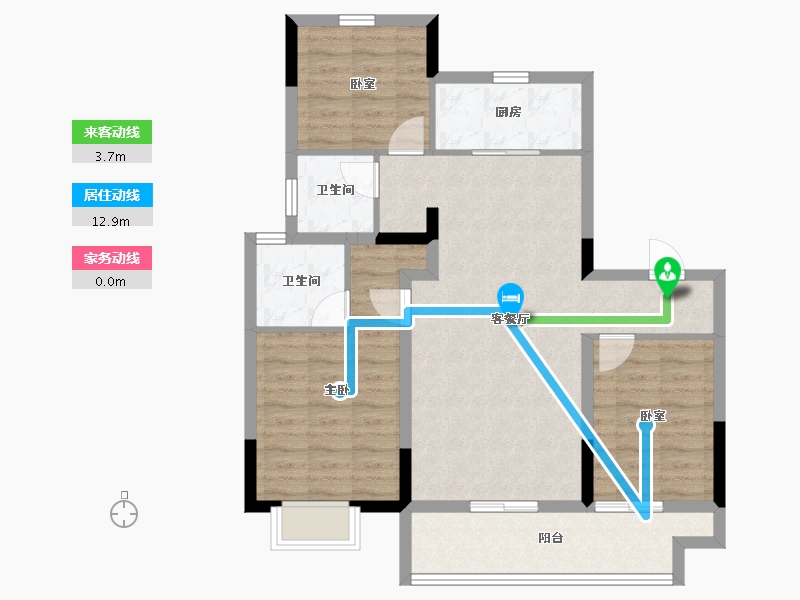 河北省-石家庄市-金地峯汇-85.23-户型库-动静线