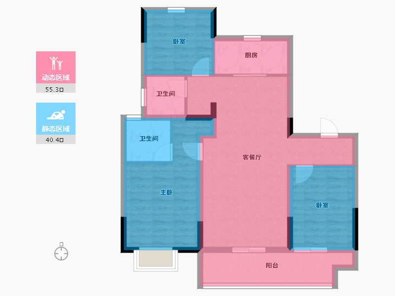 河北省-石家庄市-金地峯汇-85.23-户型库-动静分区