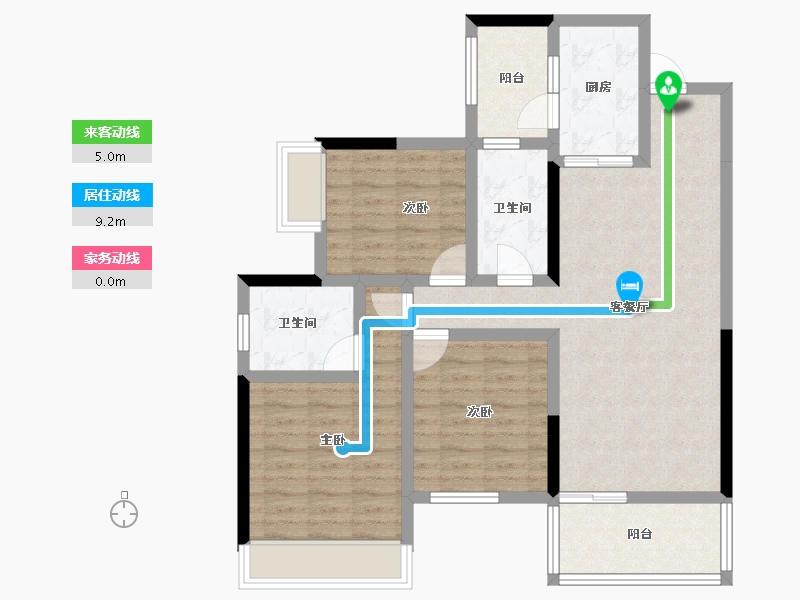 四川省-成都市-华润置地时代之城-87.58-户型库-动静线