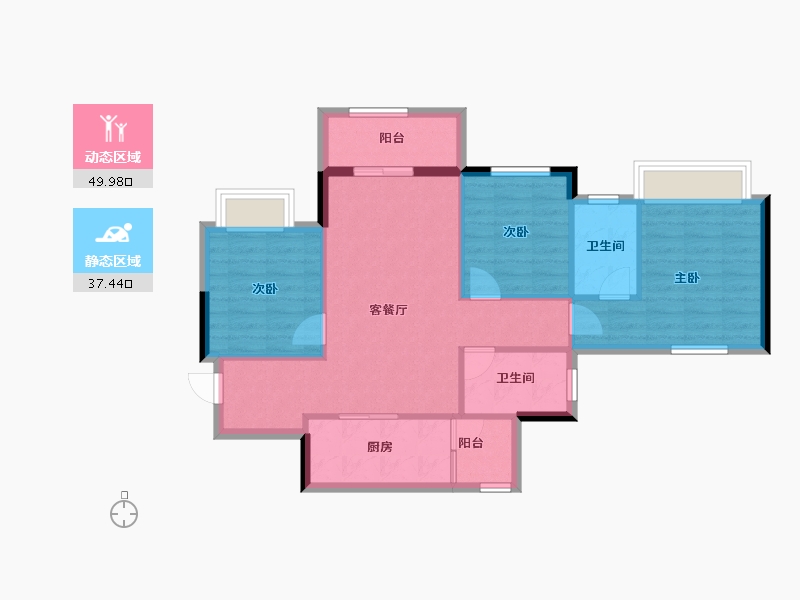 四川省-成都市-枫丹新悦-78.69-户型库-动静分区