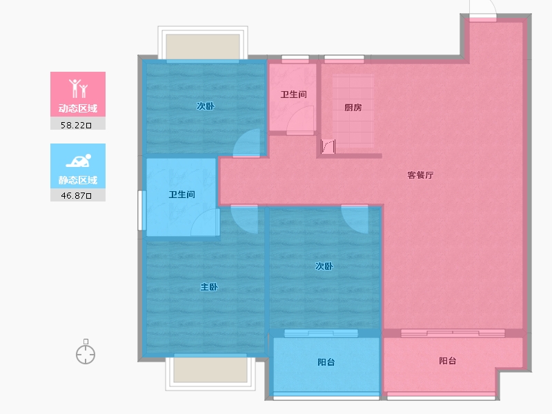 广西壮族自治区-河池市-南桥新城-96.26-户型库-动静分区