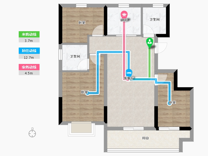 河北省-石家庄市-金地峯汇-73.25-户型库-动静线