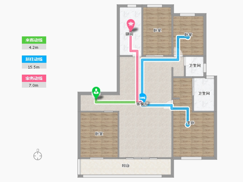 湖北省-武汉市-绿地·海珀御观-135.00-户型库-动静线