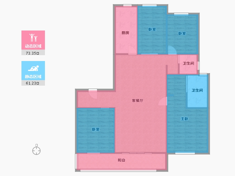 湖北省-武汉市-绿地·海珀御观-135.00-户型库-动静分区