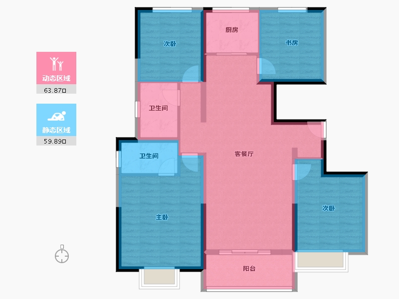 山西省-太原市-华润置地公元九里-111.20-户型库-动静分区