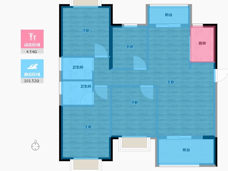 福建省-福州市-天福渔夫岛-96.00-户型库-动静分区