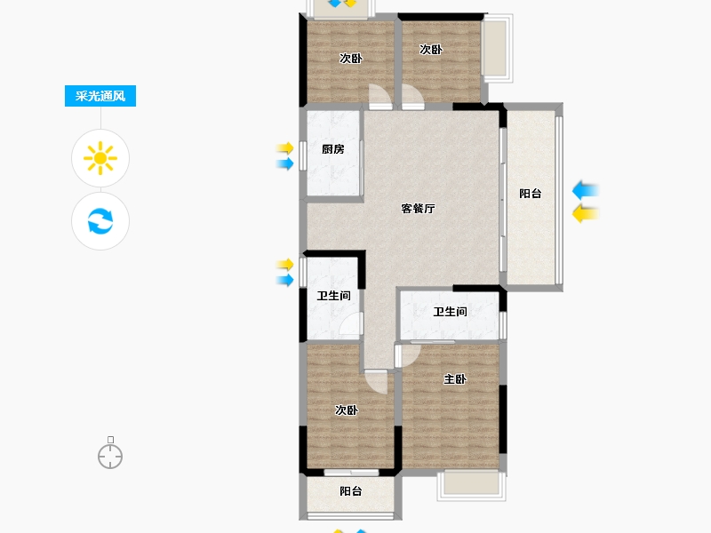 福建省-福州市-滨海金茂智慧科学城-109.95-户型库-采光通风