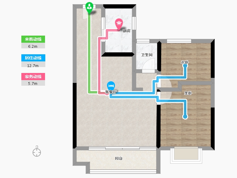 江苏省-南通市-如东碧桂园公园星著-68.00-户型库-动静线