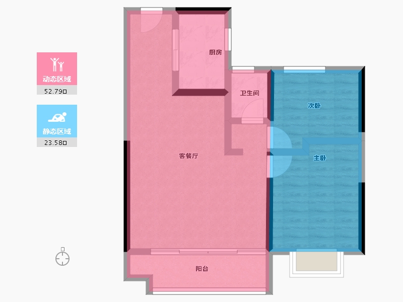 江苏省-南通市-如东碧桂园公园星著-68.00-户型库-动静分区