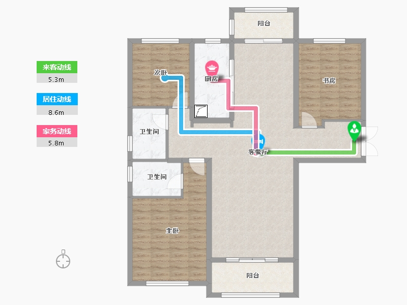 湖北省-武汉市-复地东湖国际8期-118.00-户型库-动静线