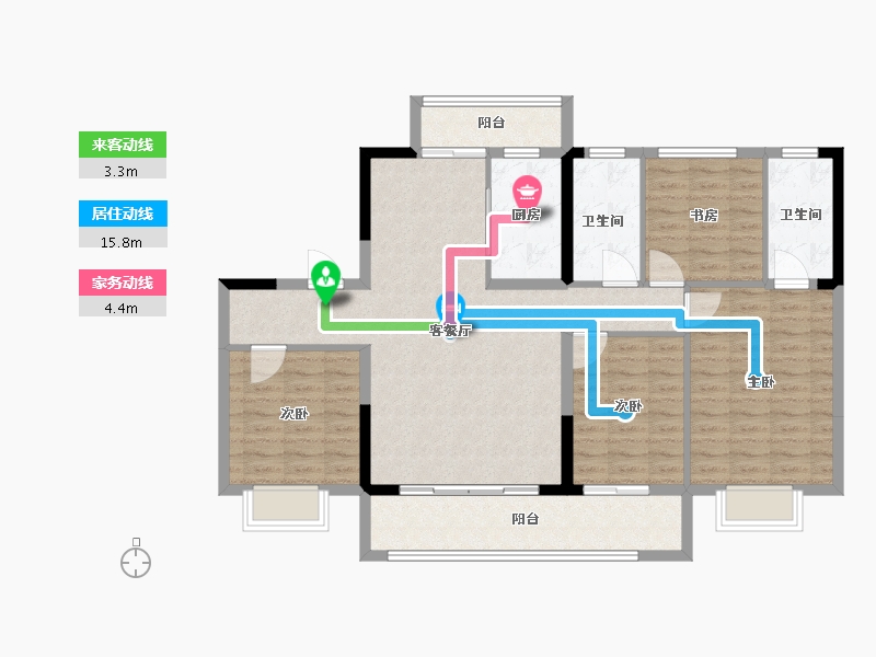 浙江省-绍兴市-新昌碧桂园珺悦-112.00-户型库-动静线