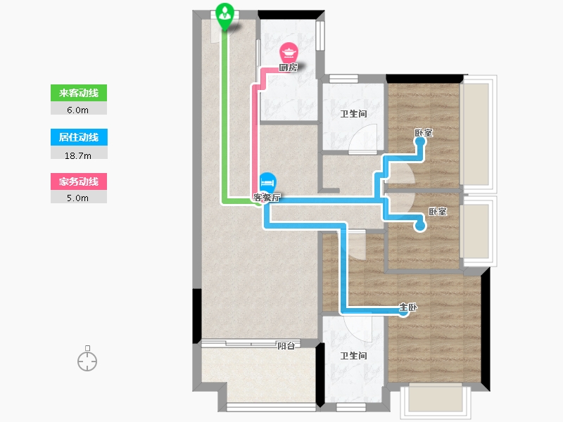 广东省-广州市-​时代云来广州-74.99-户型库-动静线