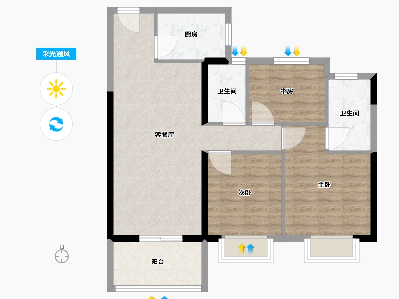 福建省-福州市-天福渔夫岛-79.00-户型库-采光通风