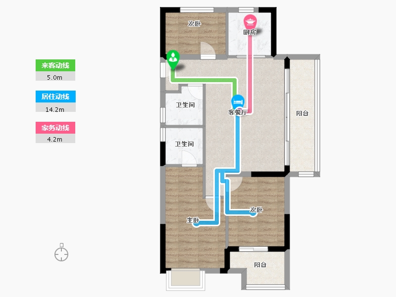 浙江省-绍兴市-新昌碧桂园珺悦-76.00-户型库-动静线