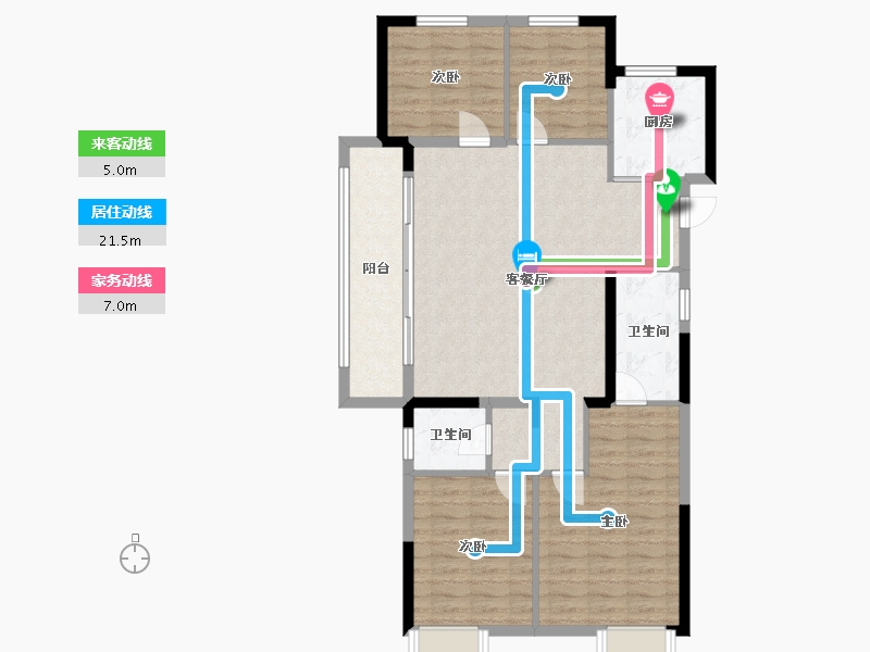 浙江省-绍兴市-新昌碧桂园珺悦-102.00-户型库-动静线