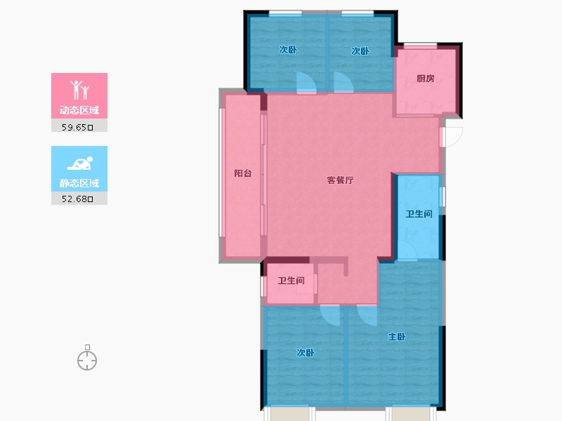 浙江省-绍兴市-新昌碧桂园珺悦-102.00-户型库-动静分区