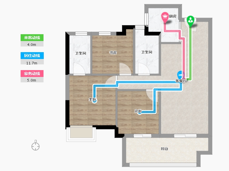 福建省-福州市-榕发观湖郡-72.19-户型库-动静线