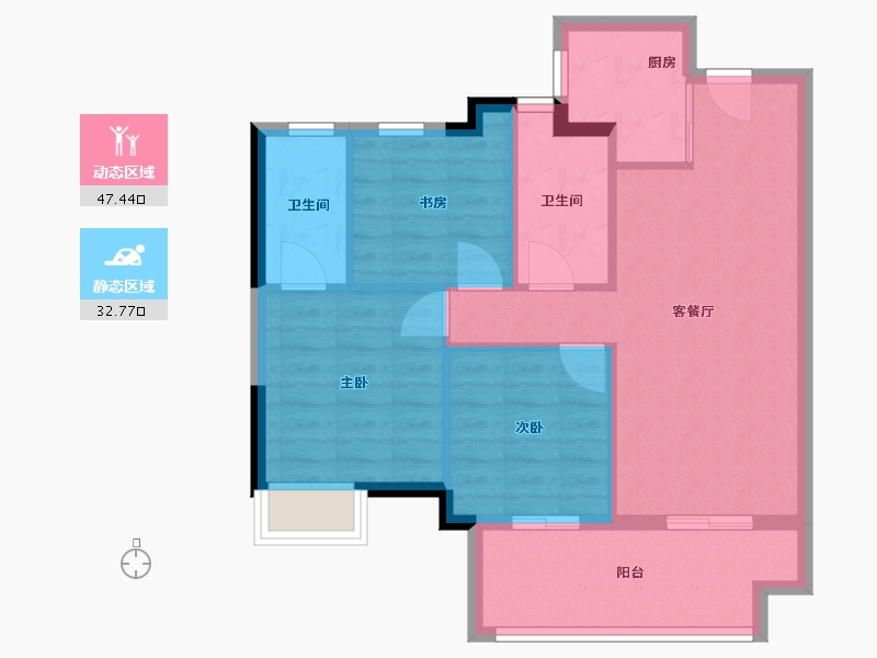 福建省-福州市-榕发观湖郡-72.19-户型库-动静分区