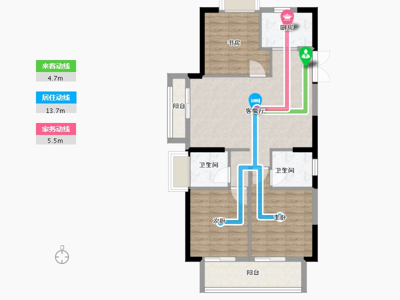 福建省-福州市-榕发观湖郡-80.00-户型库-动静线