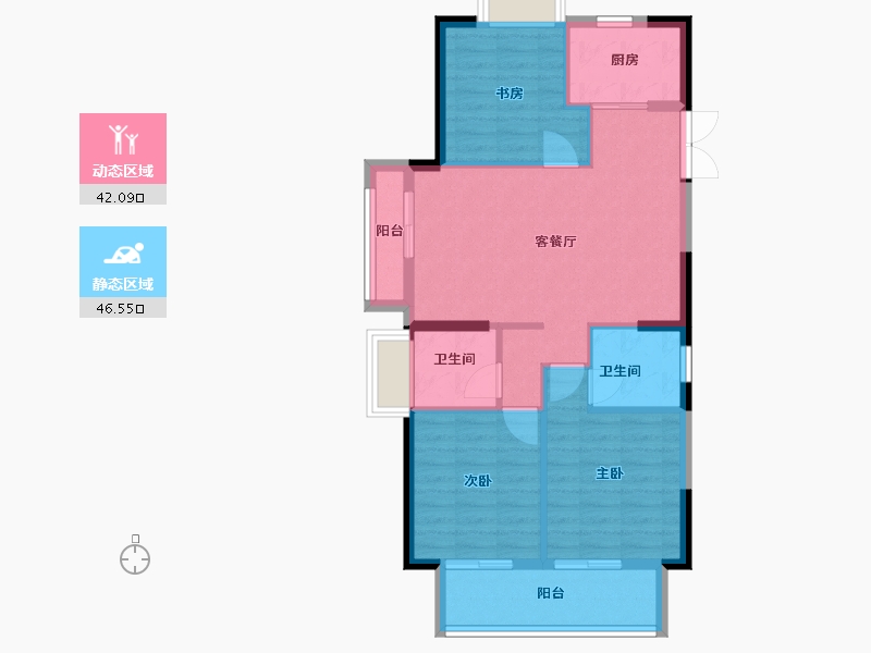 福建省-福州市-榕发观湖郡-80.00-户型库-动静分区