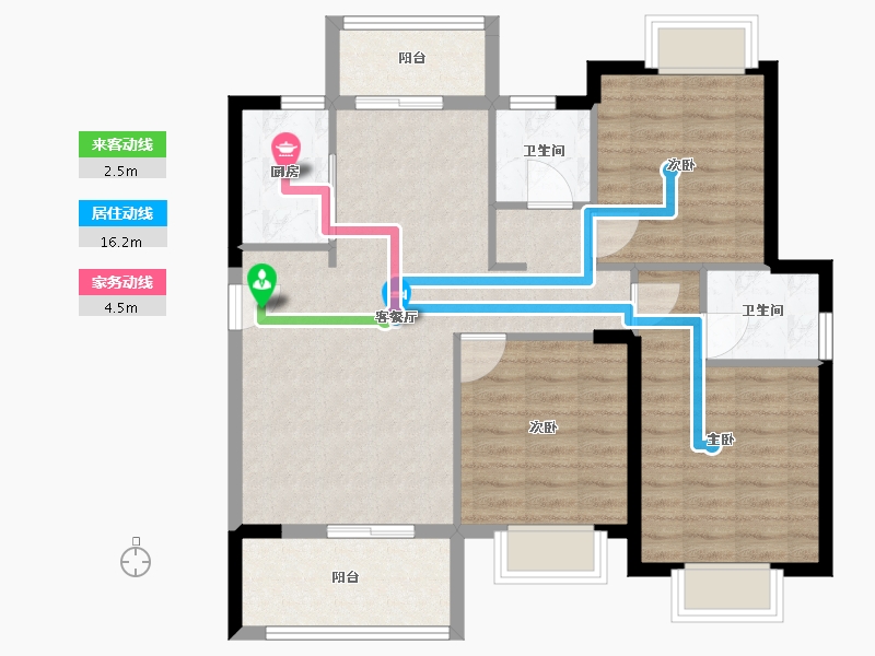 福建省-福州市-天福渔夫岛-88.00-户型库-动静线