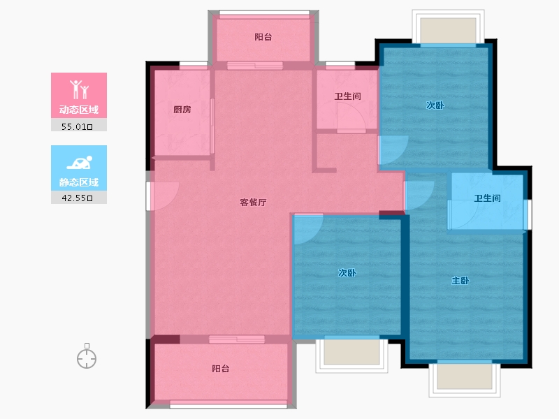 福建省-福州市-天福渔夫岛-88.00-户型库-动静分区