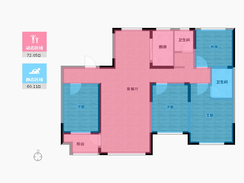 山东省-潍坊市-高创桃源-118.41-户型库-动静分区