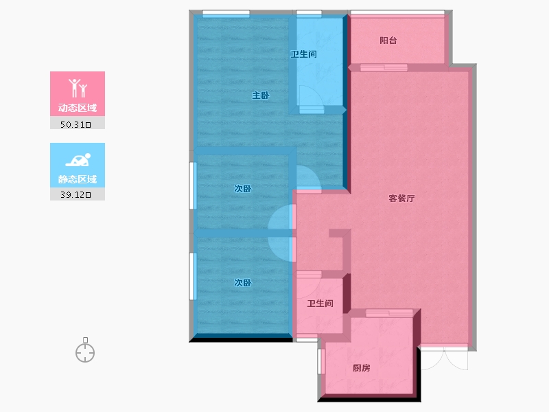 四川省-成都市-澜岸听溪-78.40-户型库-动静分区