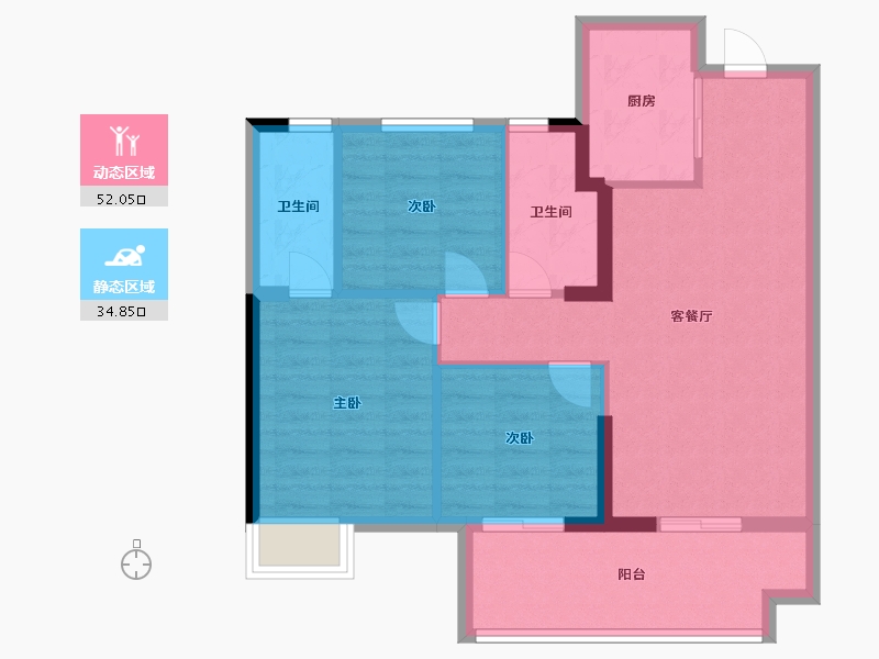 福建省-福州市-榕发观湖郡-78.00-户型库-动静分区