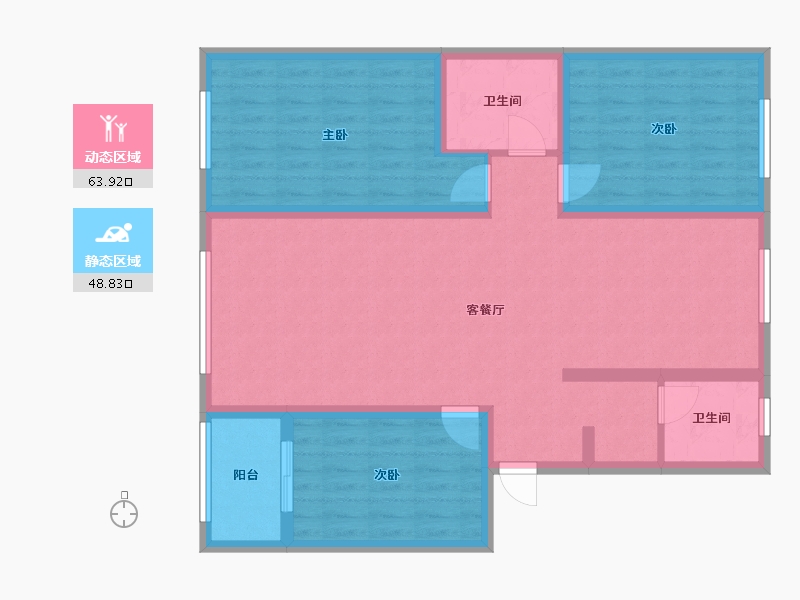 河北省-沧州市-安欣家园-101.02-户型库-动静分区