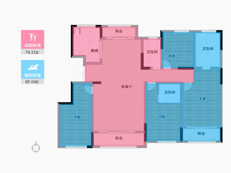 浙江省-宁波市-蓝城明庐-147.09-户型库-动静分区