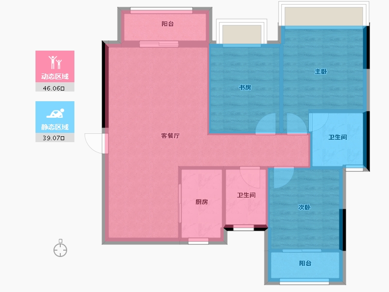 四川省-成都市-南山凌峯-76.94-户型库-动静分区