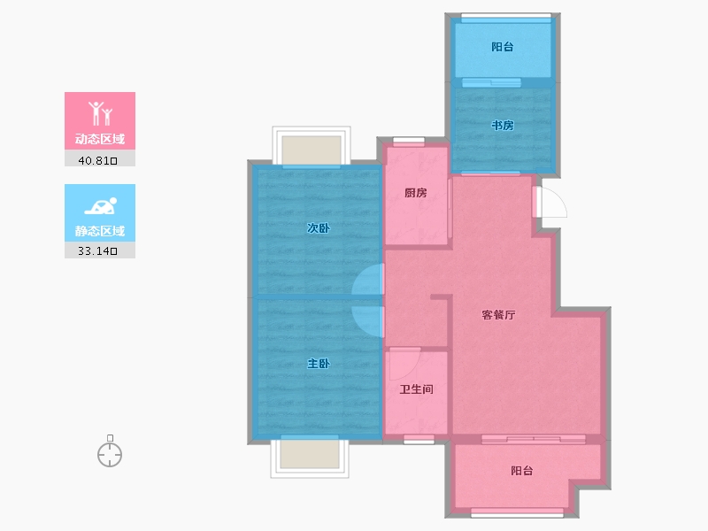 福建省-福州市-天福渔夫岛-66.57-户型库-动静分区