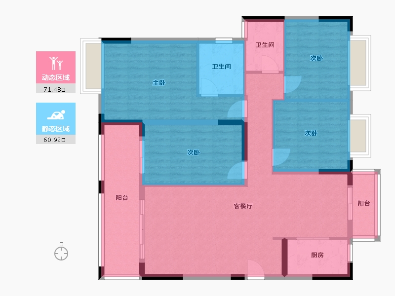 江西省-赣州市-红都·象湖新城-120.00-户型库-动静分区