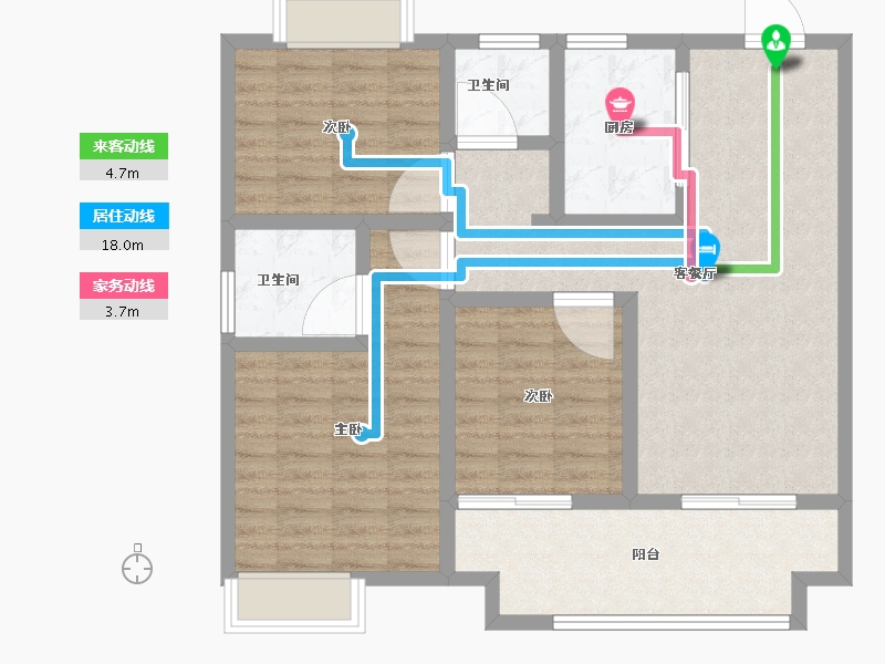 江苏省-南通市-阳光城西欧文澜府-93.65-户型库-动静线